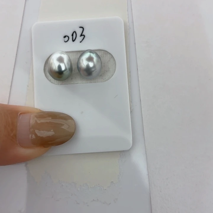 海水珍珠裸珠海水珍珠大溪地铂金灰keshi 裸珠