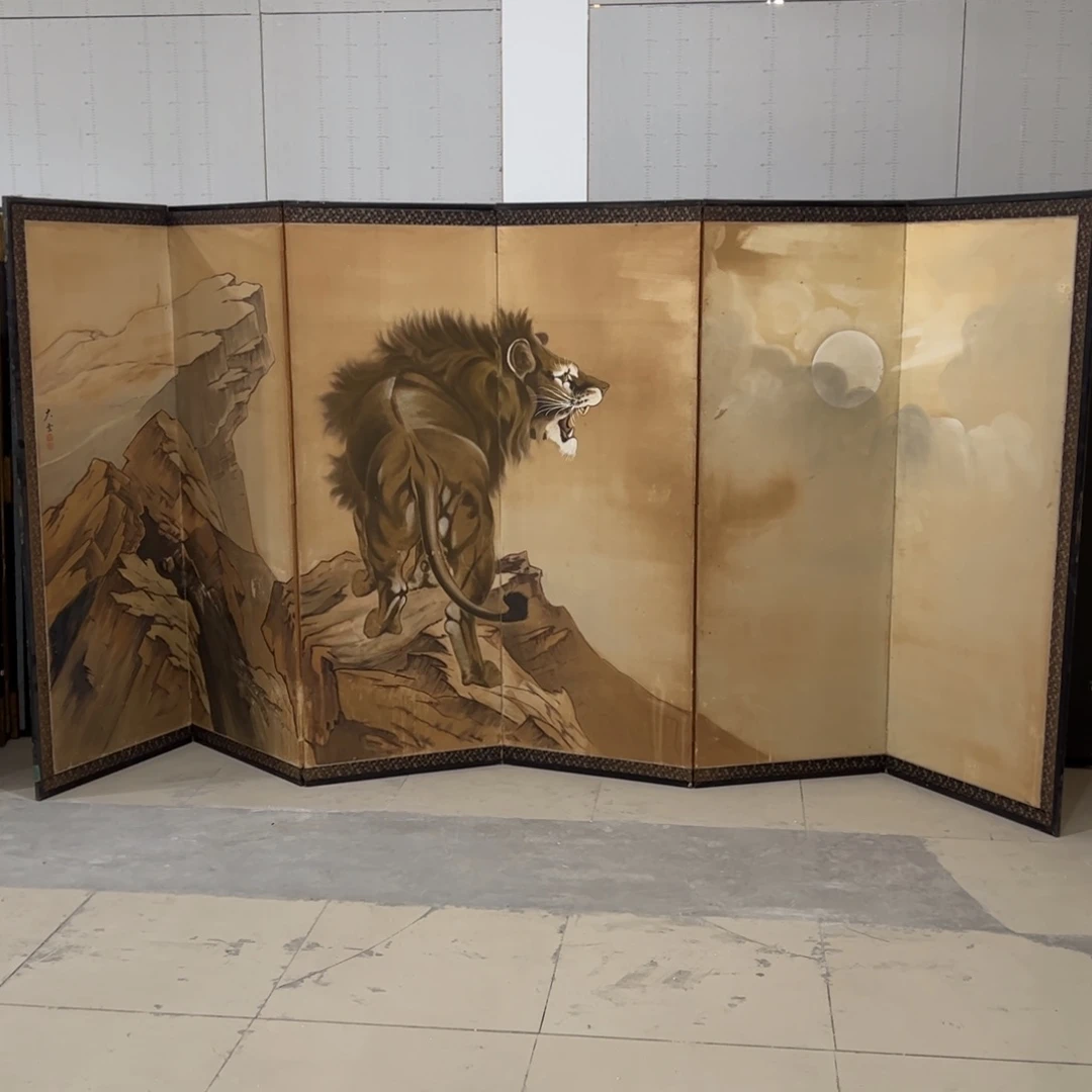 绘画屏风框画茶空间设计生活美学