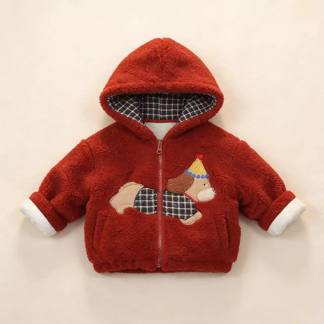 【腊肠狗】安蓓朵 冬款加厚毛毛衣外套abd6374