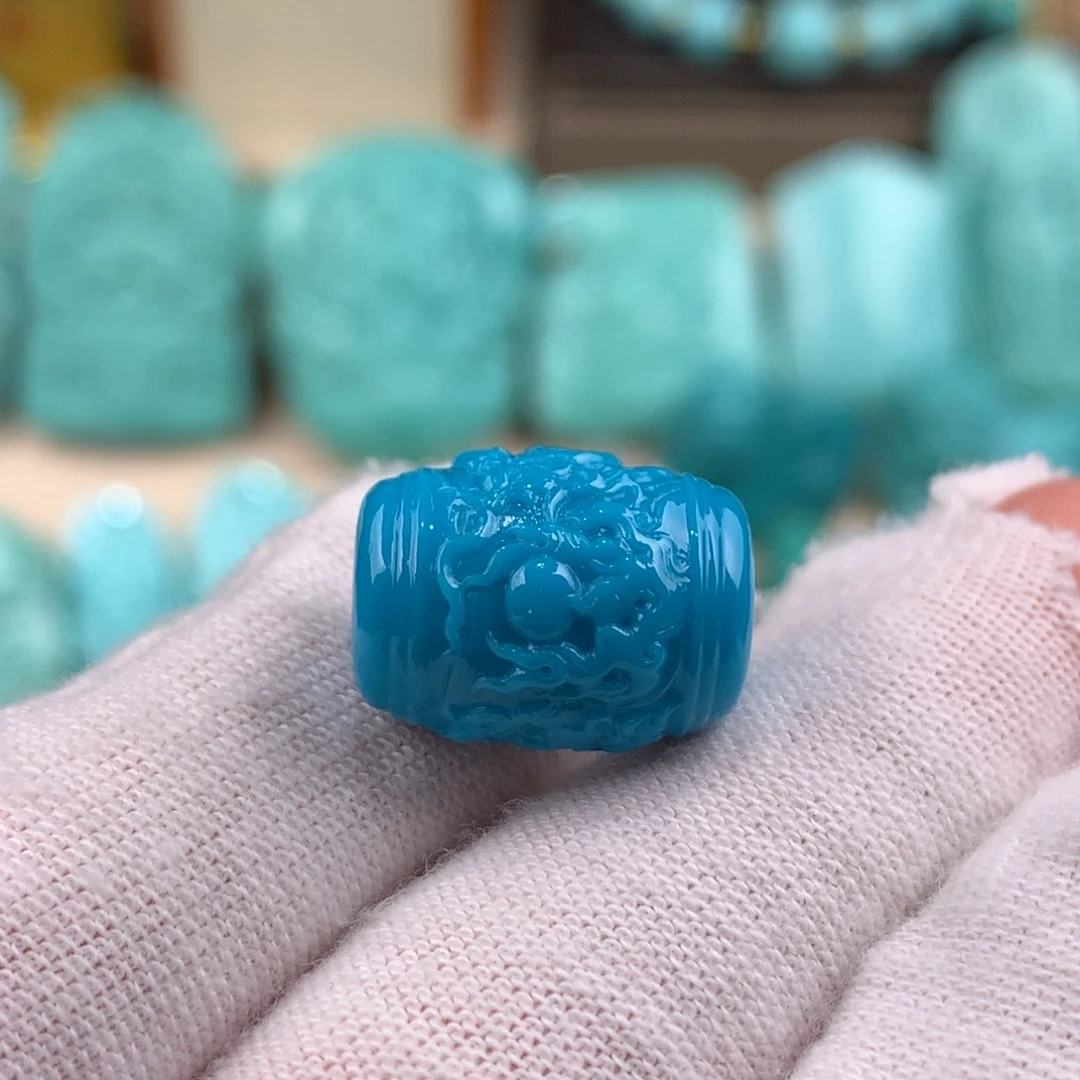 绿松石未镶嵌龙珠卡12.3