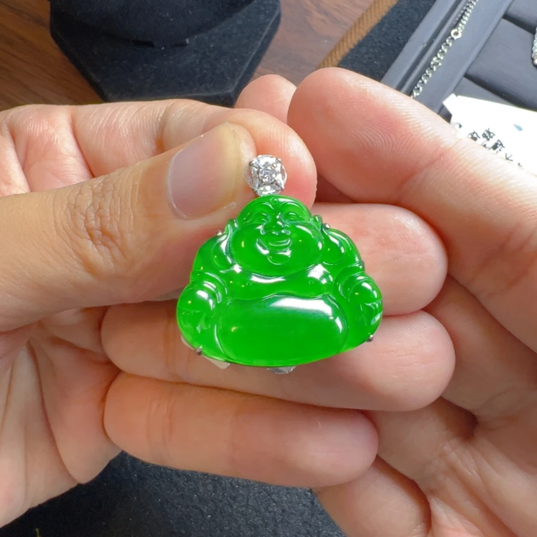 翡翠银S925镶嵌颈饰