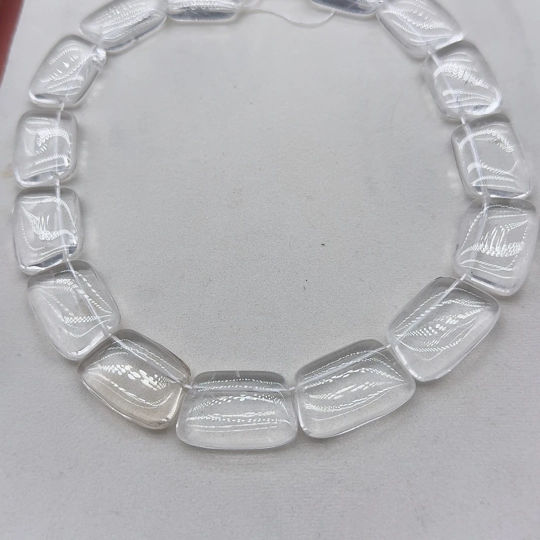 梅***白珠宝半成品未镶嵌水晶T型白水一条