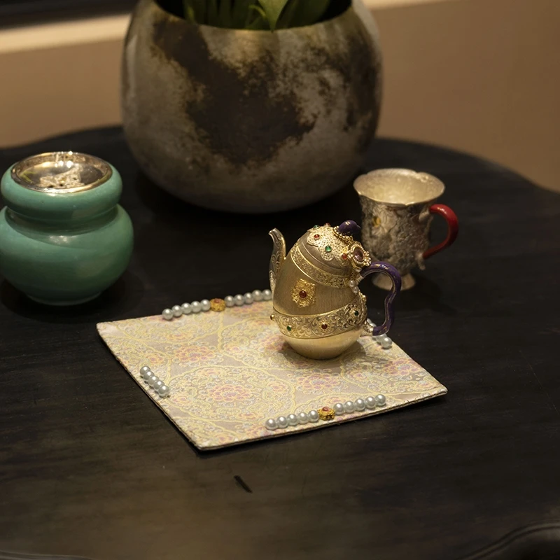 YCQ00326 遇春秋-团花方型珍珠垫