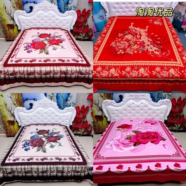 多色可选国潮风定位床单2.3X2.3米床单1.5米1.8米2米2.2米床用