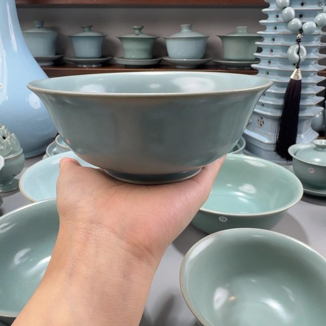 摆件微瑕汝窑仿古釉中号碗