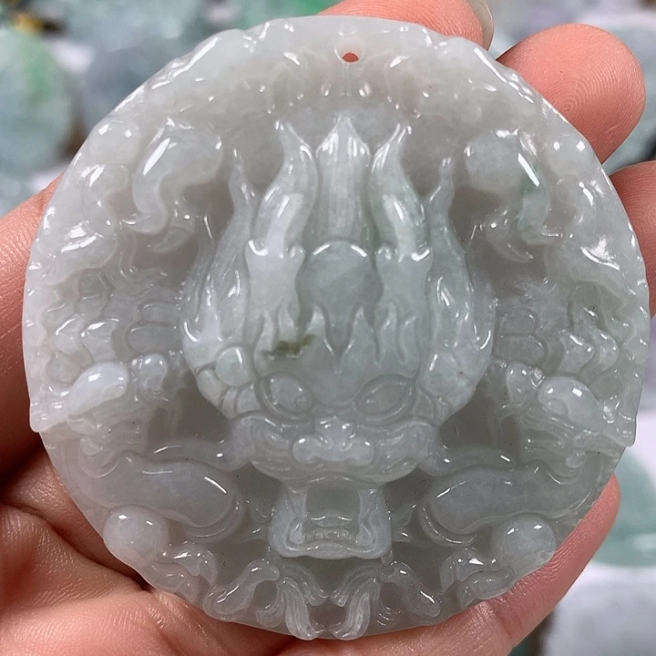 颈饰未镶嵌翡翠仿古龙行天下两面工艺福利