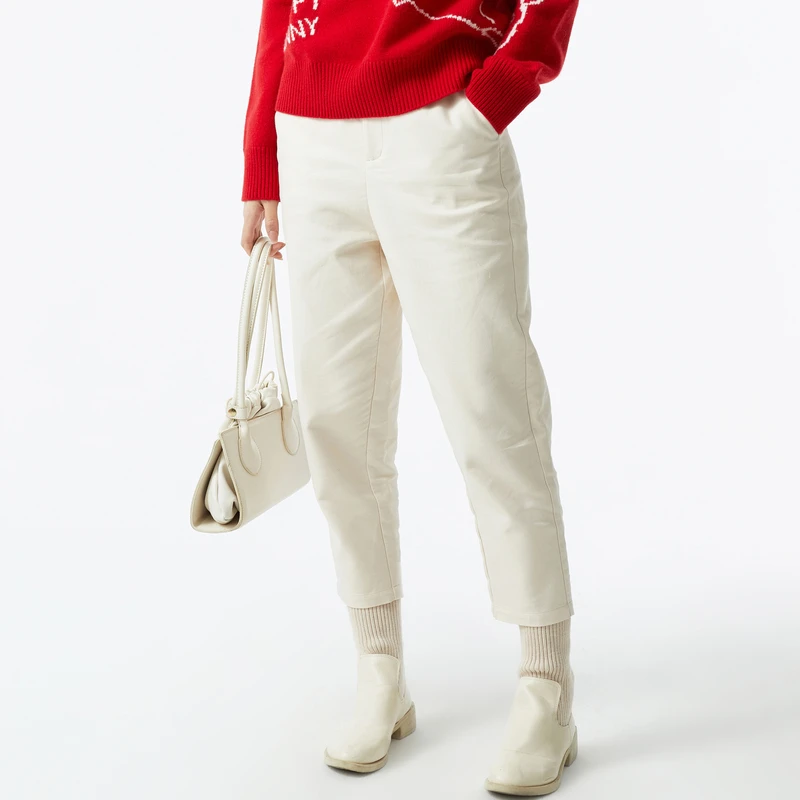 布景休闲裤女2024年冬季新品BW24KM1722