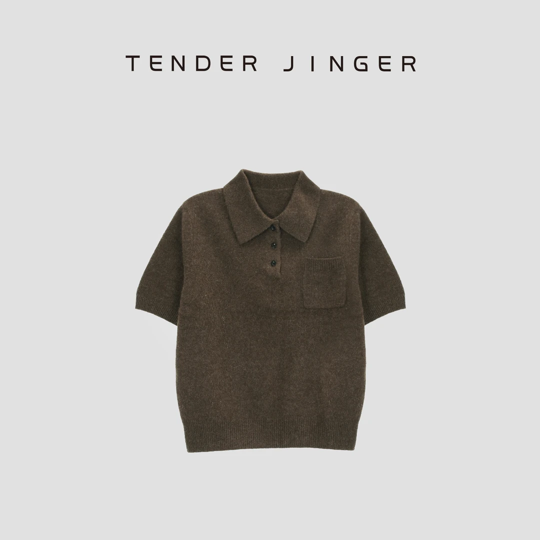 Tender Jinger【焦糖拿铁】耗牛绒牛毛山羊绒混纺针织衫T53KJJ41109