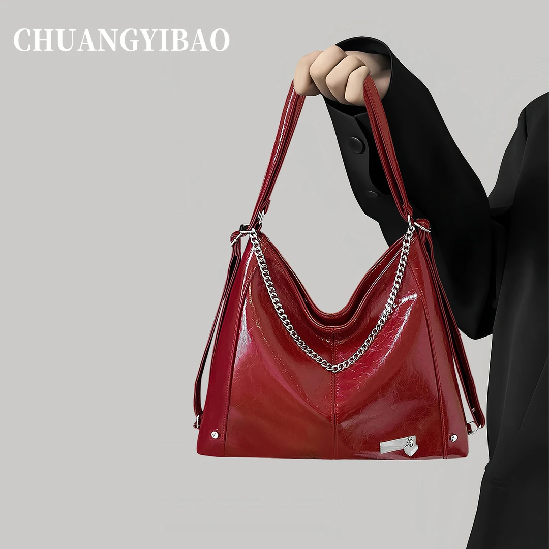 休闲大容量包包女2025新款时尚通勤双肩后背包多用百搭单肩托特包