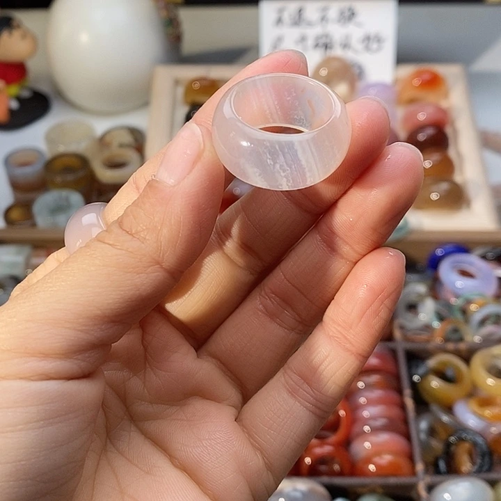 玛瑙/玉髓未镶嵌戒指A 37不退换港17内径18.1