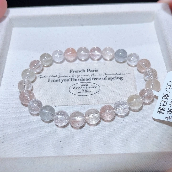 水晶手链未镶嵌123号主图手串  7+