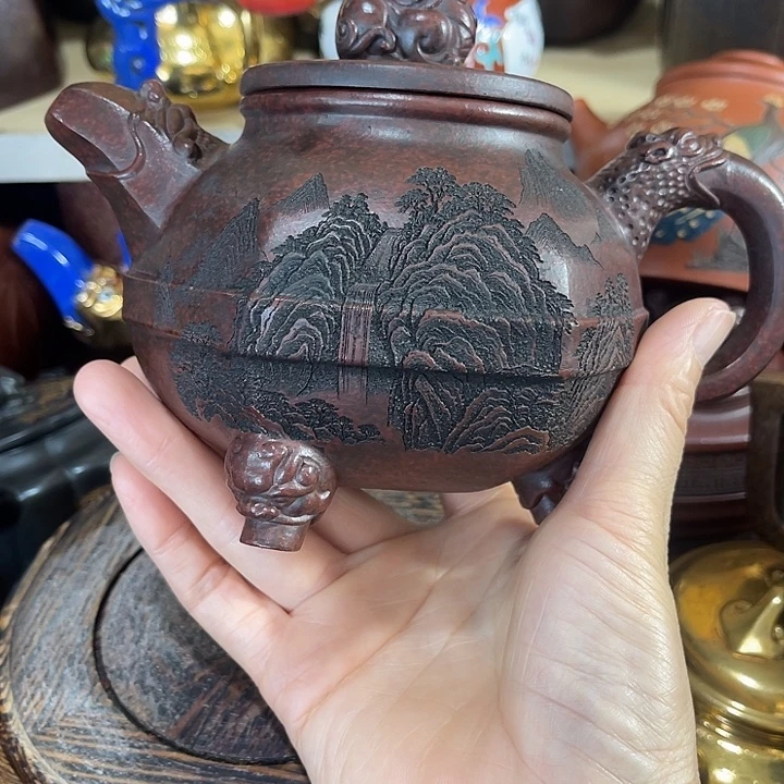 茶壶紫砂手工制作一把紫砂壶123