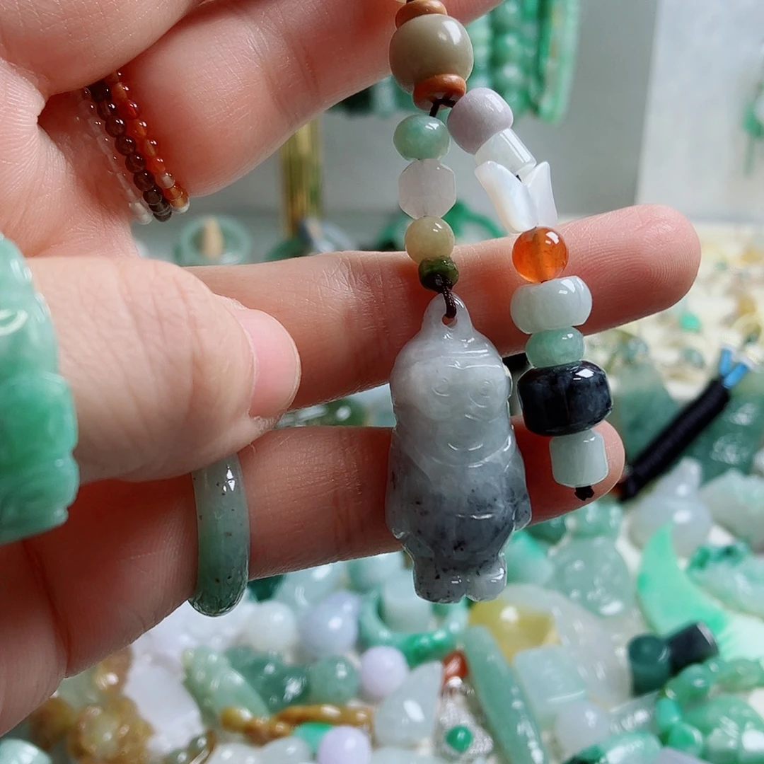 颈饰未镶嵌翡翠08手机挂