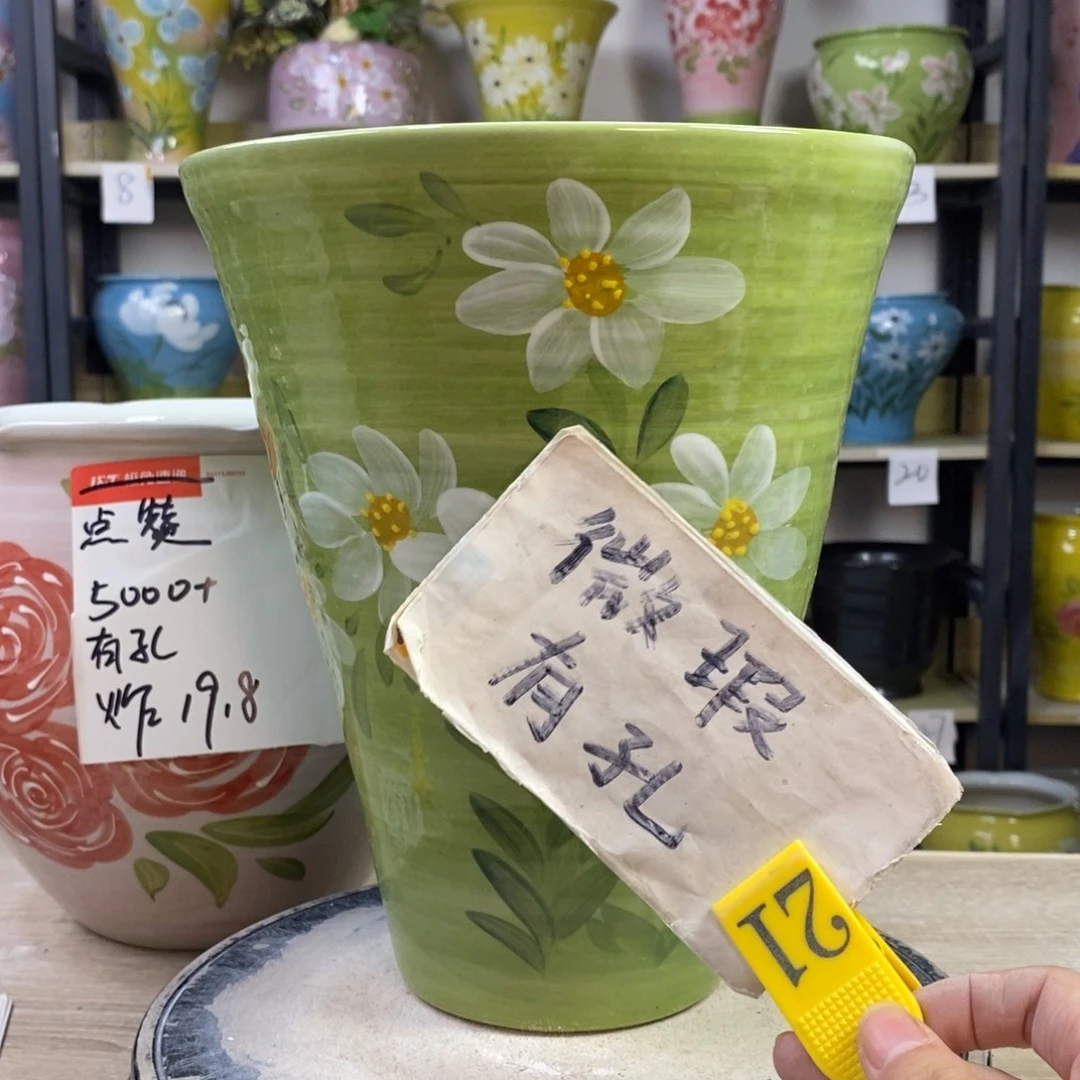 景德镇手工手绘陶瓷花盆