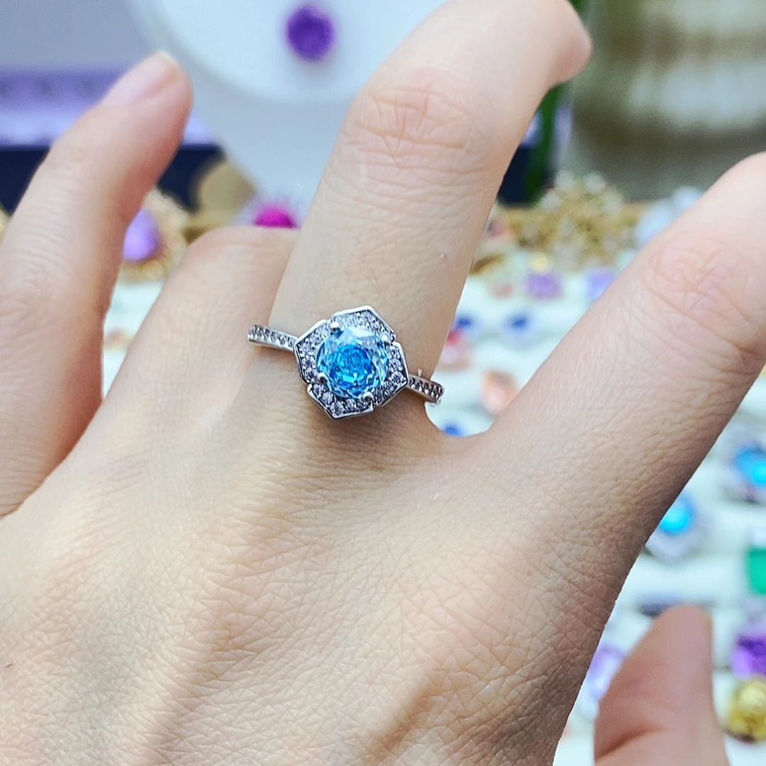 未镶嵌戒指碧玺戒指