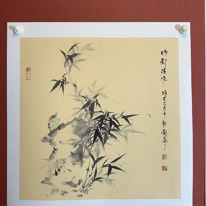 国画听兰老师花鸟