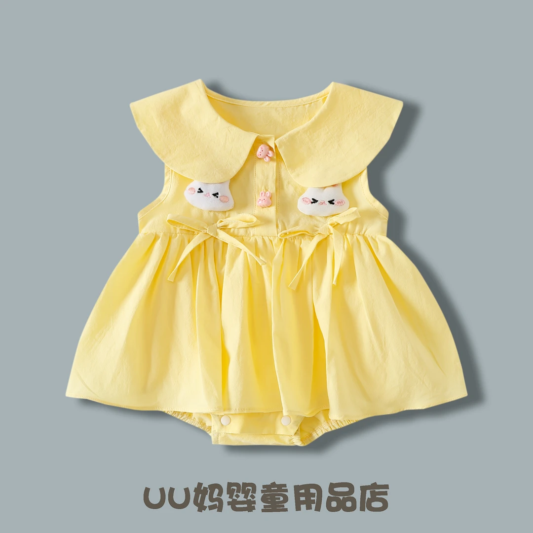 【夏款上新】婴童女童夏季幼儿女宝纯棉洋气薄款包屁婴儿连体