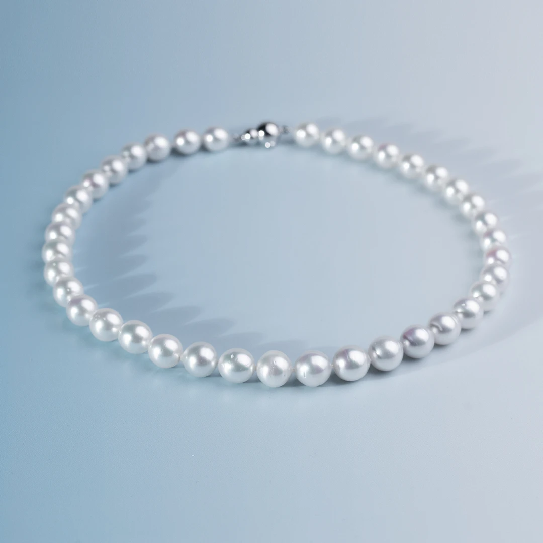 天使之泪海水珍珠‘厂长特定’澳白满串9-11.5mm百搭精致【珠珠推荐】