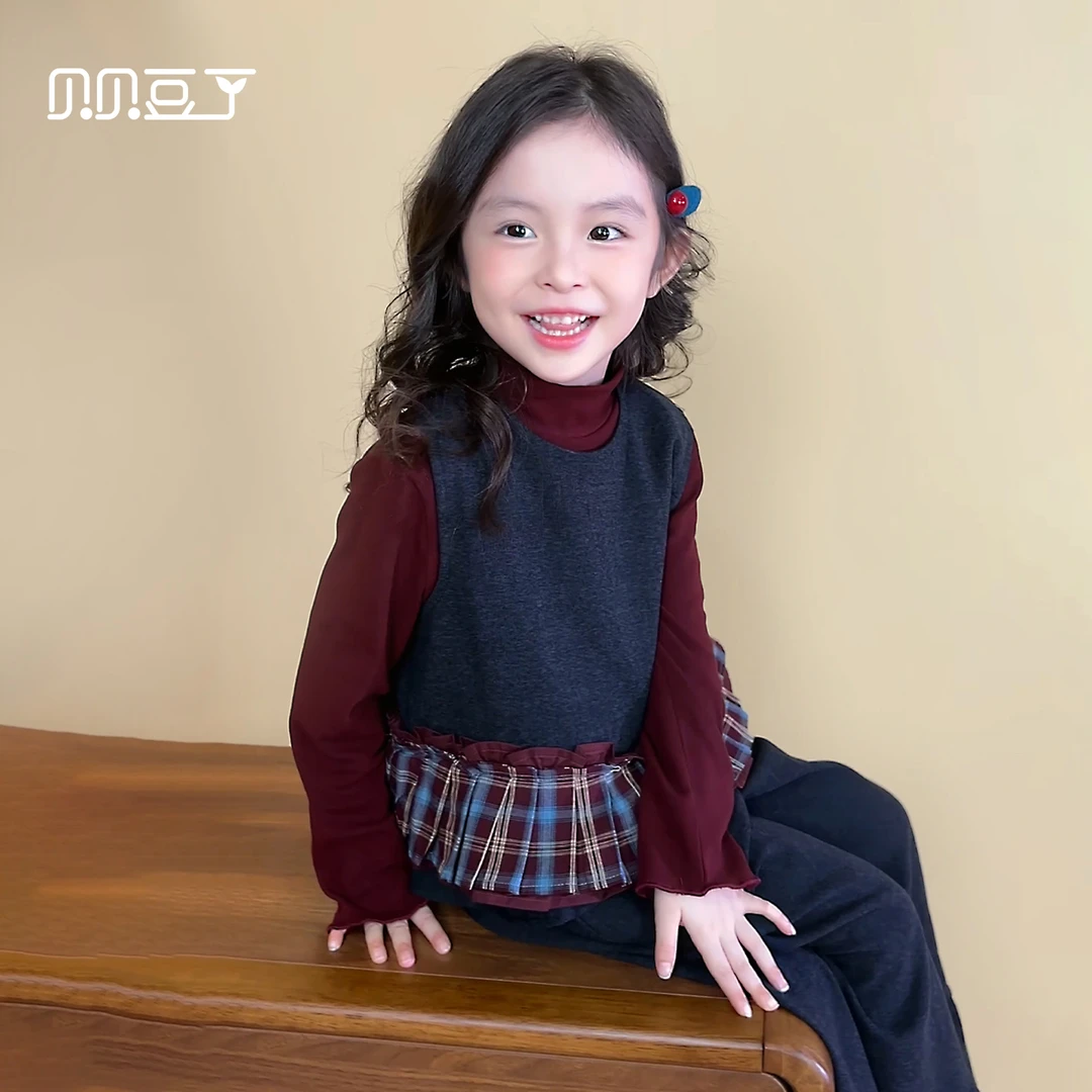 女童秋套装贝贝豆丁女宝宝早秋穿搭韩系儿童阔腿裤三件套91818