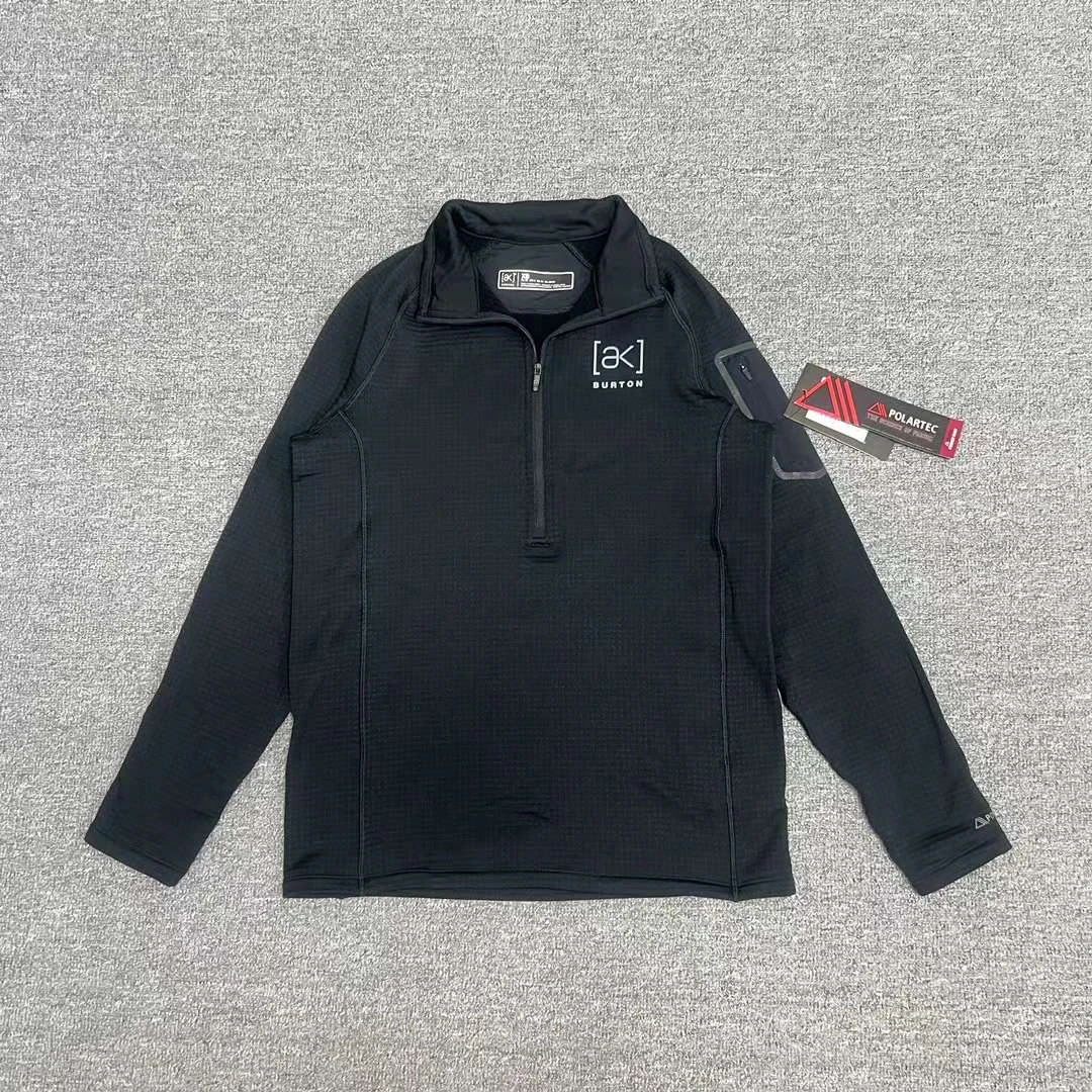 全新未使用  Burton AK 黑色半拉链滑雪速干卫衣 XS码
