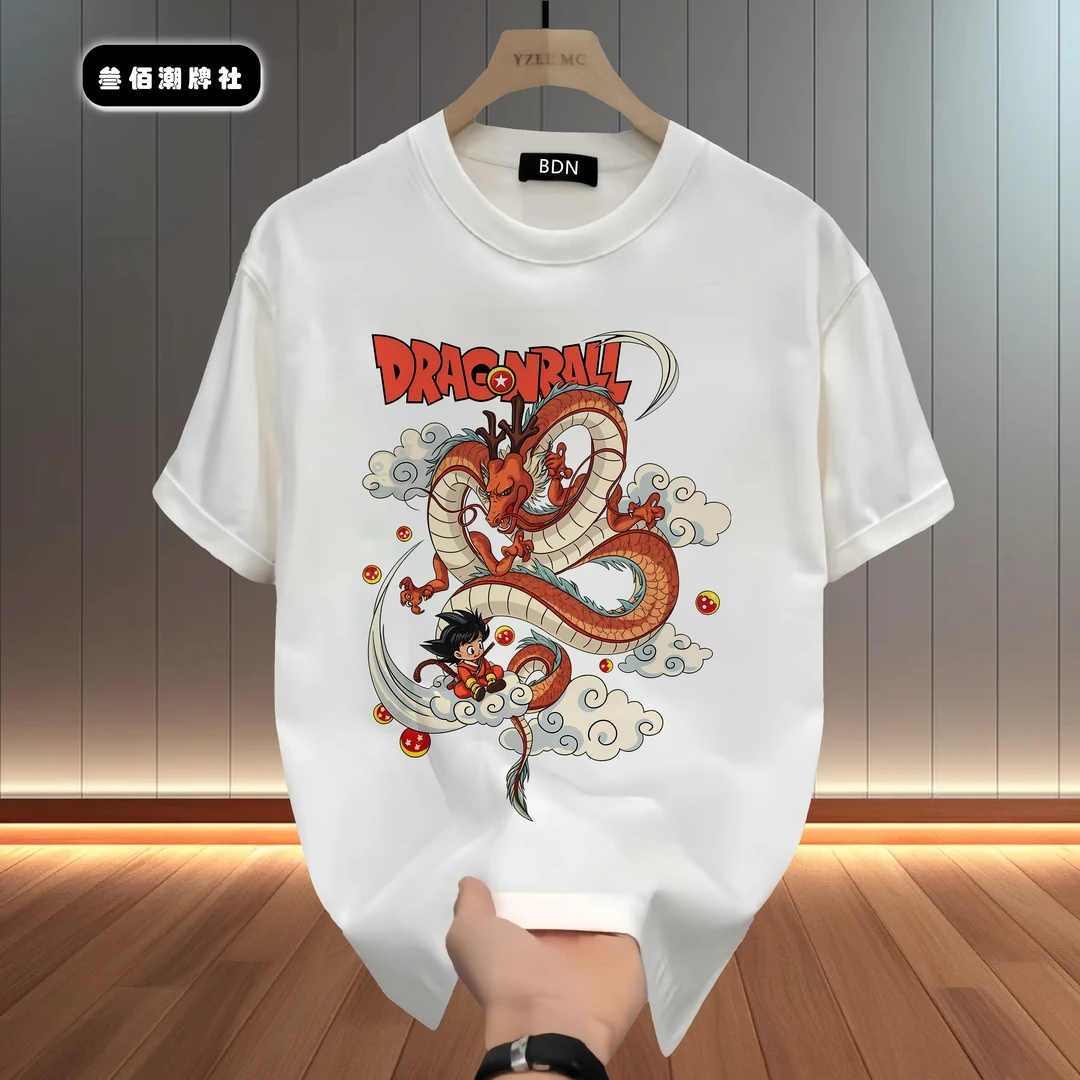 邦德妮纯棉男士短袖T恤夏季新款国潮风原创印花宽松百搭圆领上衣