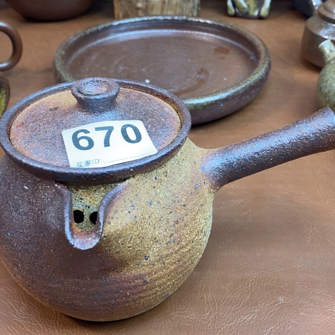 柴烧粗陶烤茶罐一物一拍750