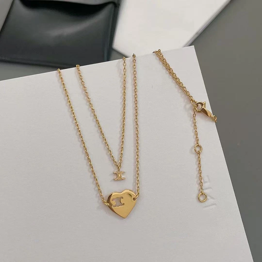 铜合金项链 双层CL项链