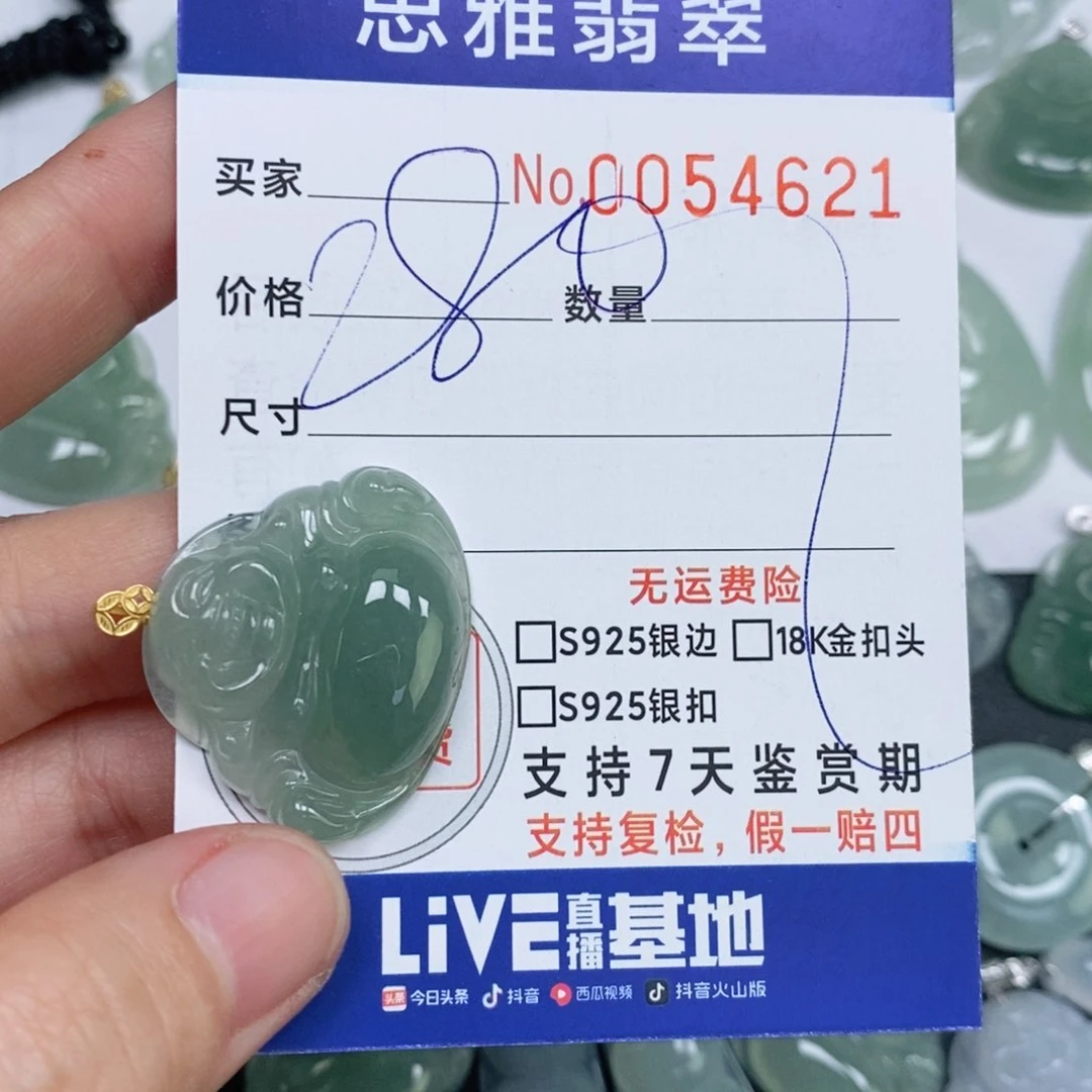 颈饰未镶嵌翡翠好**奇天然缅甸翡翠