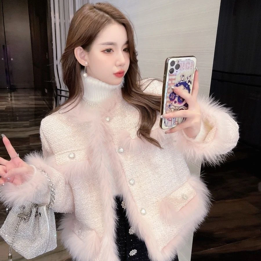 网红2025加厚羽内胆法式温柔流行小香风羽外套时尚冬季可爱