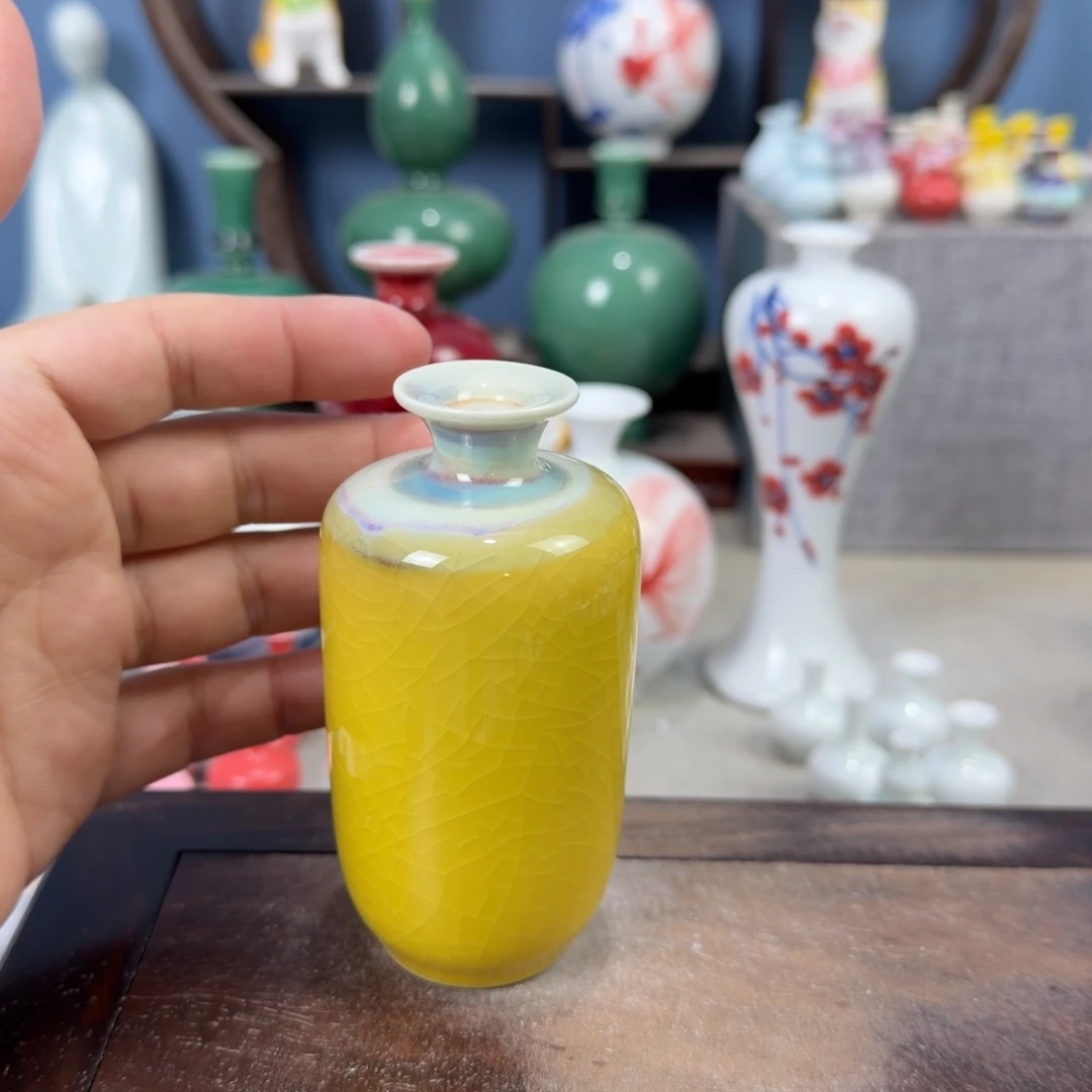 陶瓷手工小花器摆件