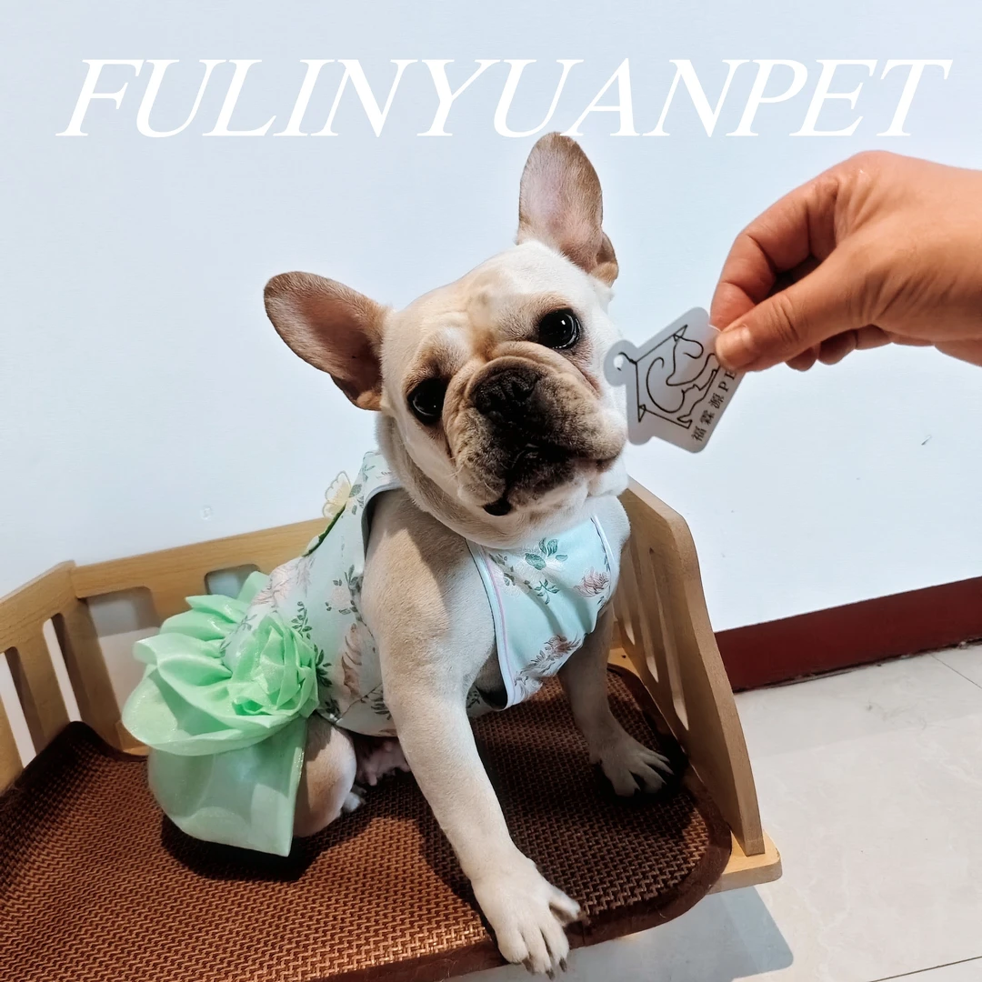 福霖源pet高端定制宠物服装大型犬国风旗袍法斗狗狗连衣裙NO退换