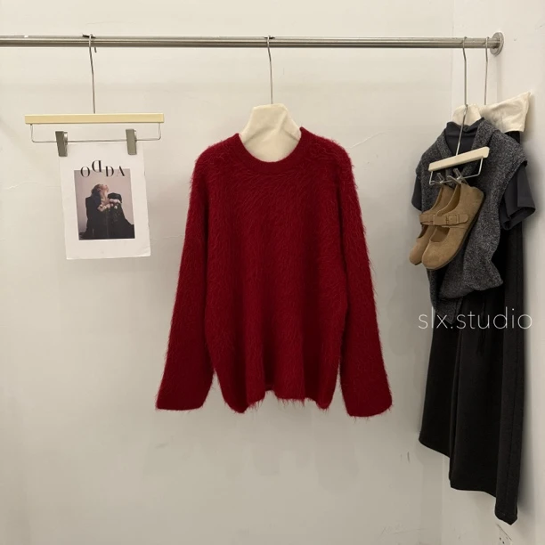 slx@ 1925 拉毛套头毛衣