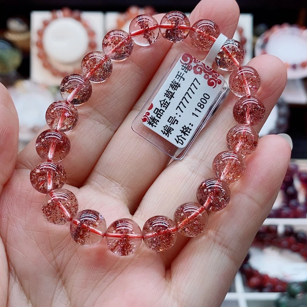 水晶手串未镶嵌金草莓