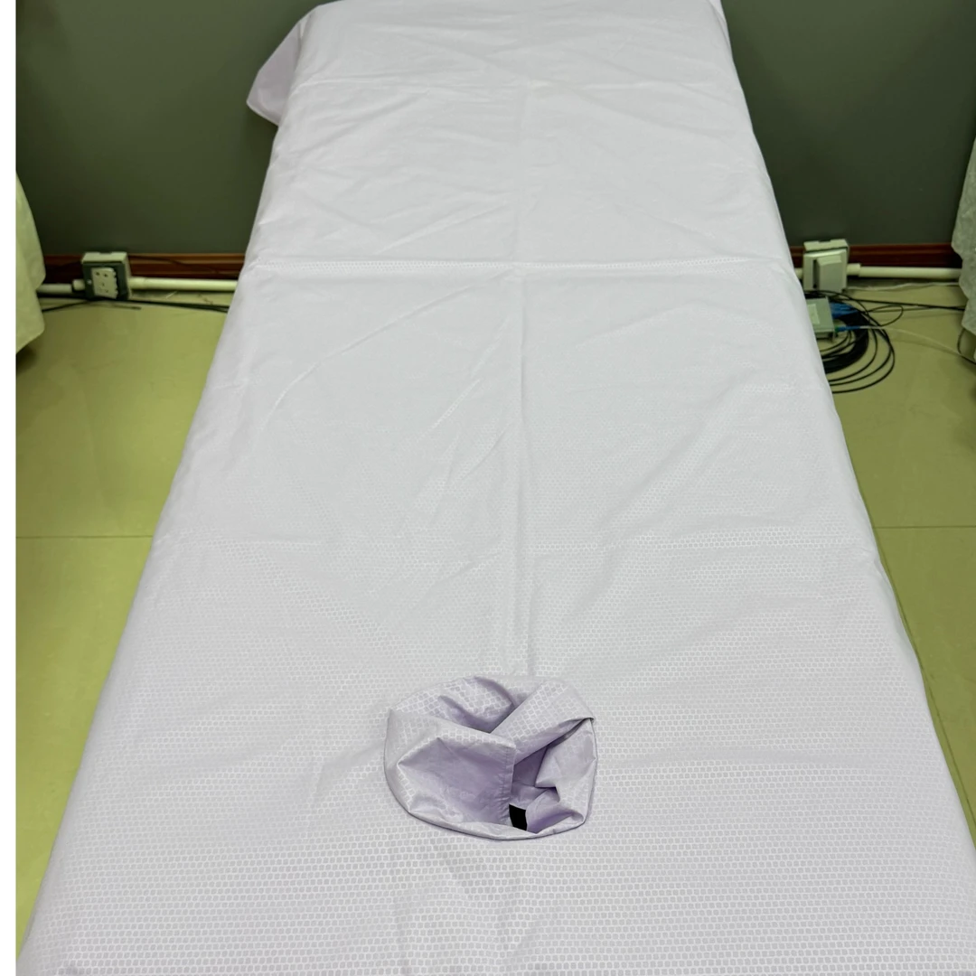 新款隔油隔水床单高档美容院按摩推拿理疗带洞帘会所专用单件床单