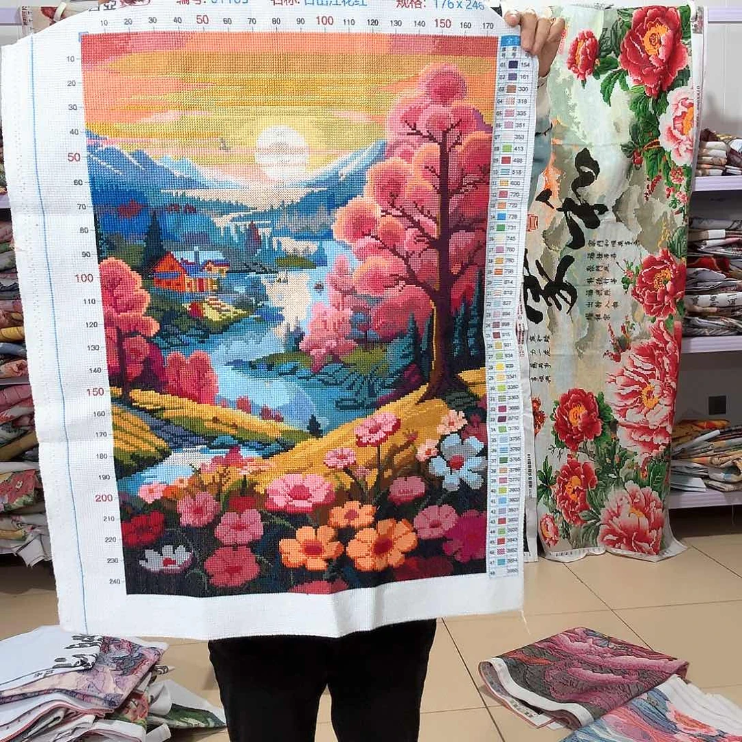 棉十字绣成品出售