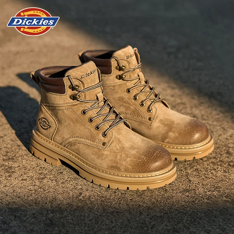 Dickies高帮靴子冬季英伦风男靴增高马丁靴舒适耐磨时尚工装靴