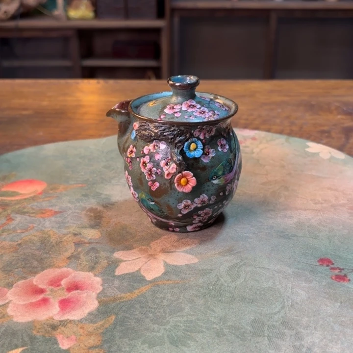 柴烧纯手工手绘陶瓷