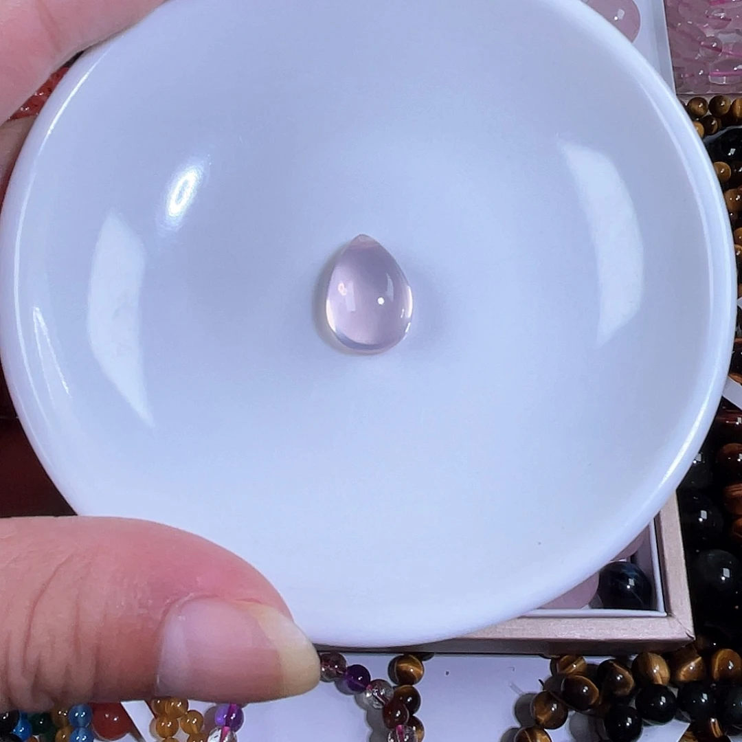 颈饰未镶嵌水晶星光粉水滴吊坠