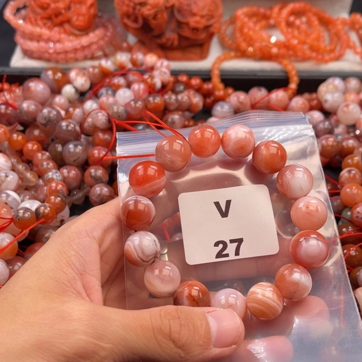 南红玛瑙未镶嵌多样性发货默认微瑕称重14mm