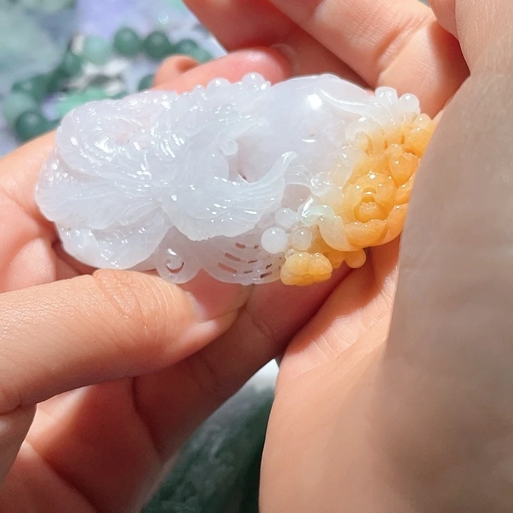 翡翠未镶嵌颈饰天然