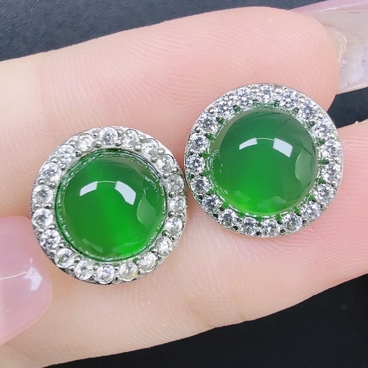 玛瑙/玉髓耳钉未镶嵌耳钉