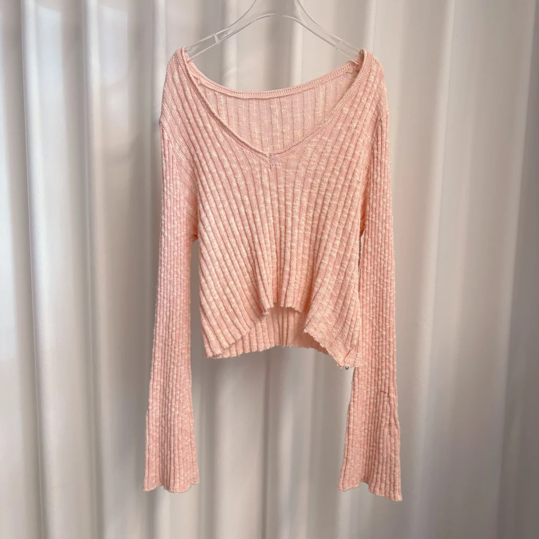 GUIDI GUDI【粉堆堆】黄加蓝长袖套头时尚气质针织毛衣 X9510812H