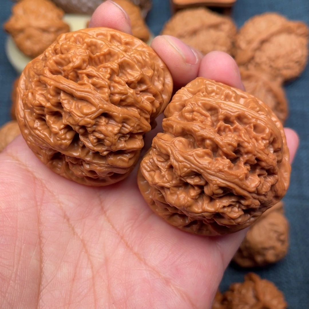 文玩核桃把件46球粗筋全品58克