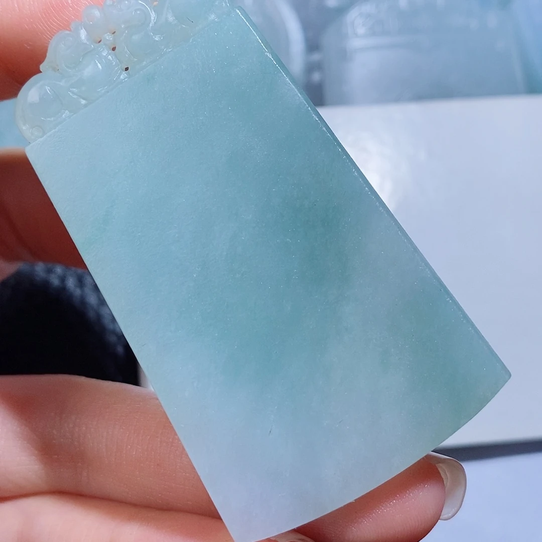 定制翡翠未镶嵌毛货付款后确认抛光