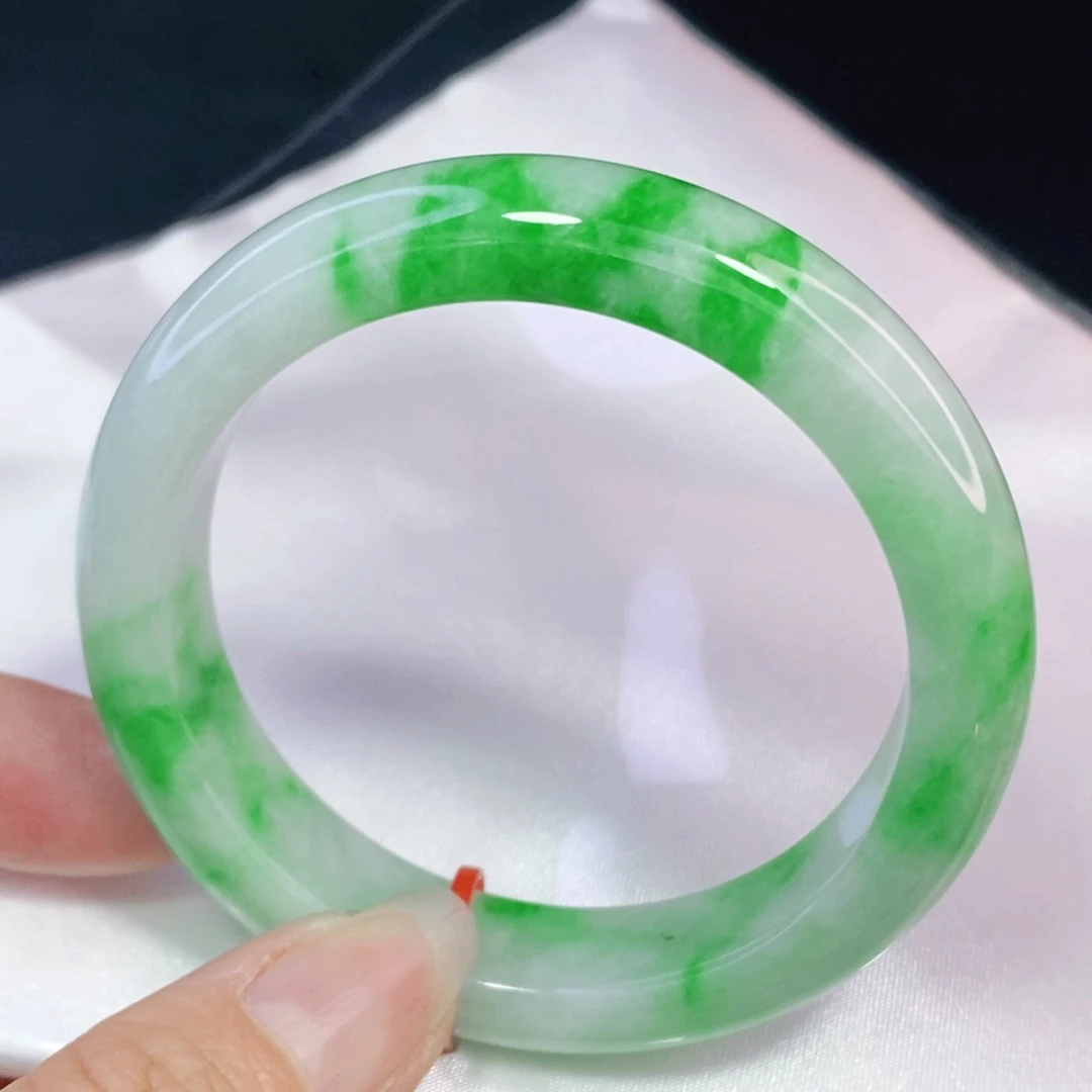 未镶嵌手镯翡翠53.8正圈