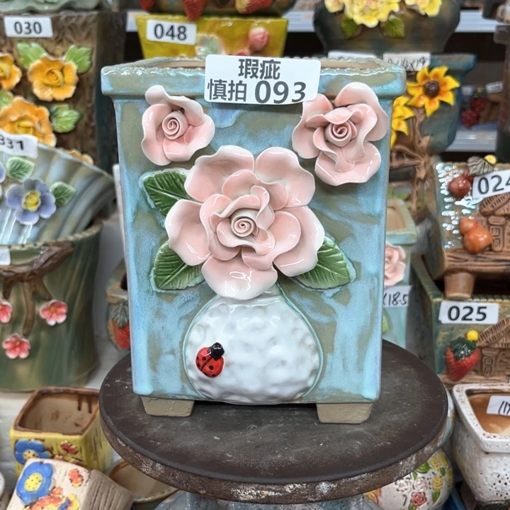 紫砂花盆粗陶材质多肉花盆093