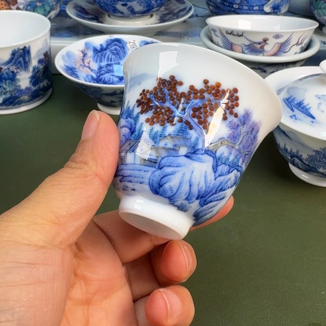 陶瓷景德镇纯手绘茶具圆圆205