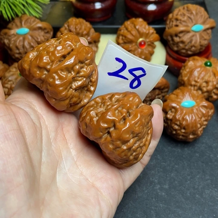 文玩核桃把件39蛤蟆28