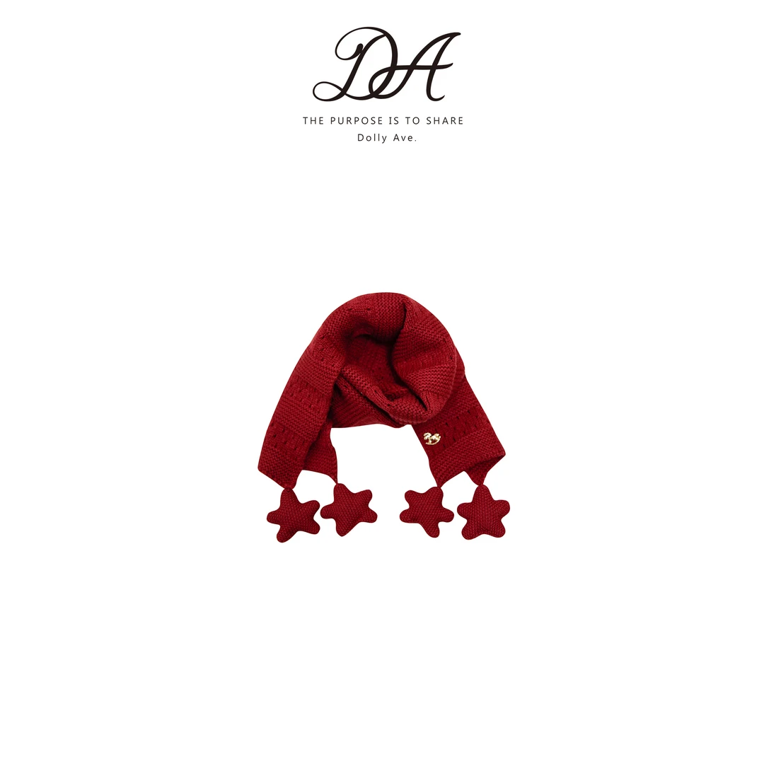Dolly Ave  轻奢周边  定制莫代尔混纺保暖舒适女童星星围巾