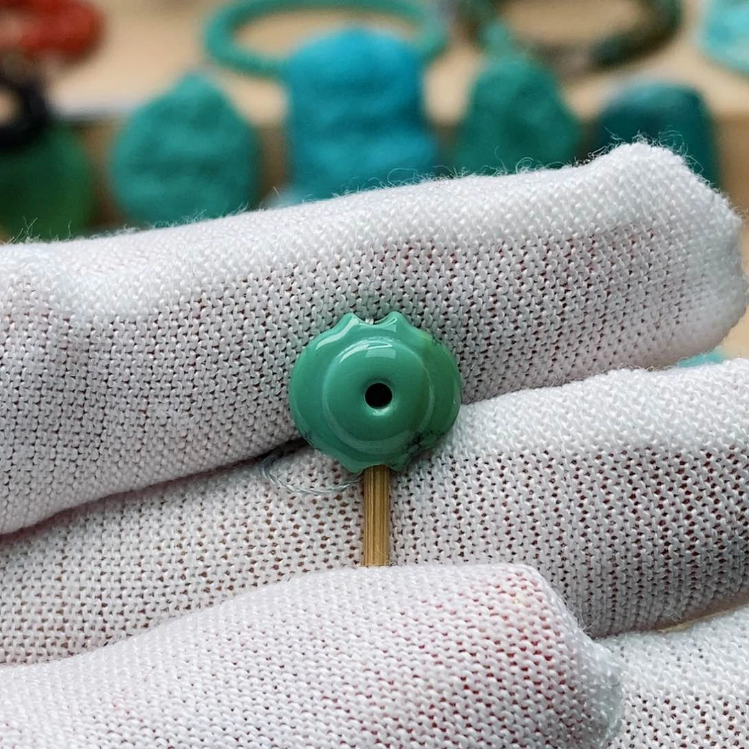 未镶嵌绿松石珠宝奇石缺****仰